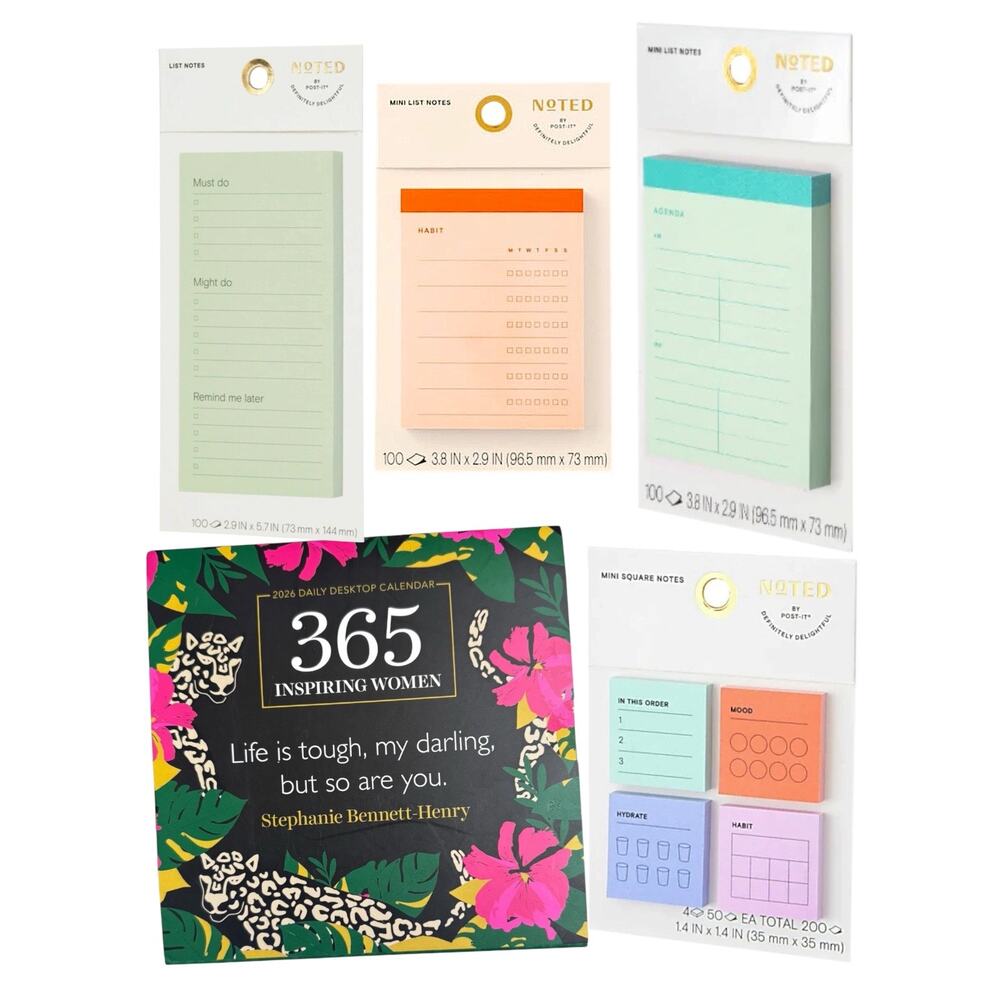 Daily Calendar desktop decor organization bundle office planner accessories